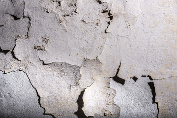 Old wall with cracked paint painting texture background