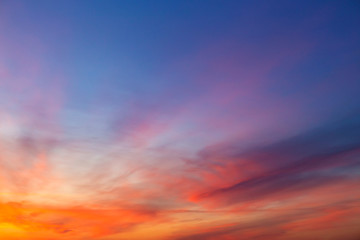 Colorful amazing sunset sky