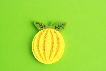 fabric craft with fruit shape