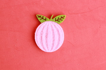 fabric craft with fruit shape