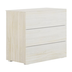 Chest of drawers isolated on white background. 3D rendering.
