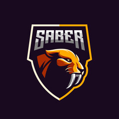 awesome saber tooth logo design