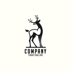 Awesome deer logo design vintage