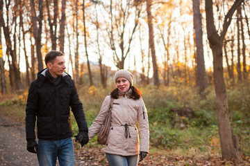 Fototapeta premium Young couple on walk