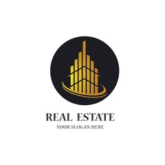Real estate logo icon illustration