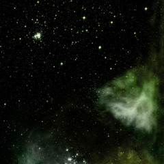 Small part of an infinite star field. 3D rendering