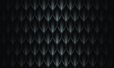 Abstract 3d metallic texture. Realistic black metal background