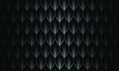 Abstract 3d metallic texture. Realistic black metal background