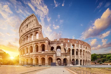 Wall murals Old building Coliseum or Flavian Amphitheatre (Amphitheatrum Flavium or Colosseo), Rome, Italy. 