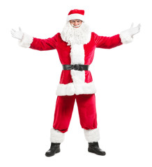 Portrait of Santa Claus on white background