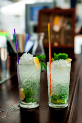 alcohol coctail on the beach