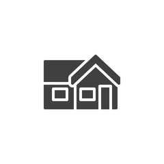 Country house vector icon. filled flat sign for mobile concept and web design. Home building glyph icon. Symbol, logo illustration. Vector graphics