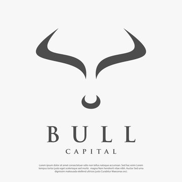 bull capital logo vector simple minimalist