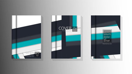 Set the cover vector of the book with overlapping rectangles. suitable for any background. cover design in eps 10