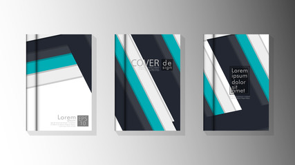 Set the cover vector of the book with overlapping rectangles. suitable for any background. cover design in eps 10