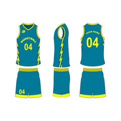 Basketball jersey set template collection.