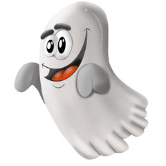 cute cartoon Ghost on white background, illustration
