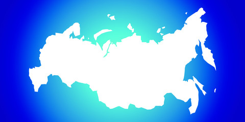 Russia colorful vector map silhouette
