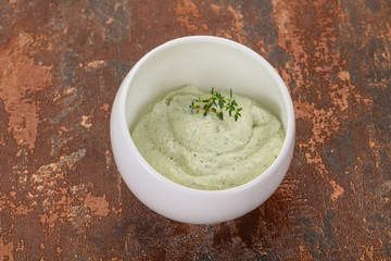 Cottage cream snack with herbs