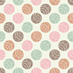 Polka dots seamless pattern. Mosaic of ethnic figures. Patterned texture. Geometric background. Can be used for wallpaper, textile, invitation card, wrapping, web page background.