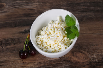 Fresh tasty curd in the bowl