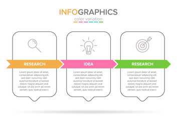 Vector infographic label template with icons. 3 options or steps. Infographics for business concept. Can be used for info graphics, flow charts, presentations, web sites, banners, printed materials.