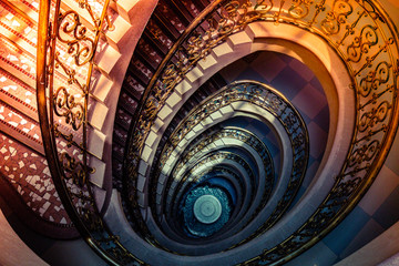 Spiral staircase from top to down decor design in Europe style. - Powered by Adobe
