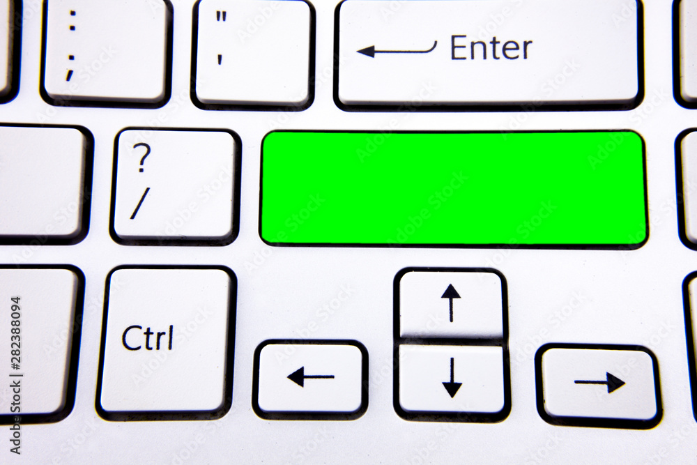 Leinwandbilder Design business concept Empty copy text for Web banners promotional material mock up template. Keyboard key Intention create text computer reflection message