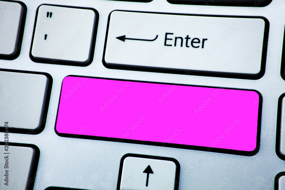 Leinwandbilder Design business concept Empty copy text for Web banners promotional material mock up template. Keyboard key Intention create text computer reflection message