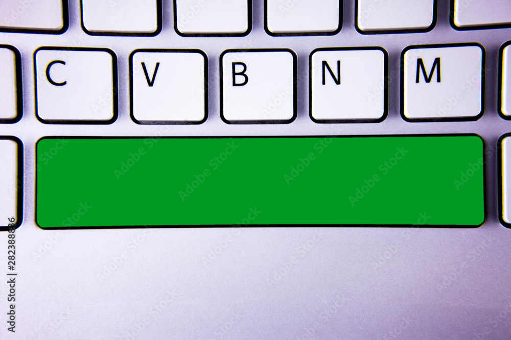 Leinwandbilder Design business concept Empty copy text for Web banners promotional material mock up template. Keyboard key Intention create text computer reflection message