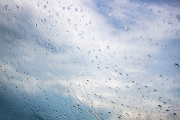 Drops on the glass after the rain. The texture is a drop. Place for text