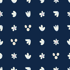 Seamless pattern Vector floral design. Romantic background print for fabrics and wallpapers.