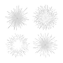 Obraz premium Abstract vintage rays exploding circular for graphic design. Vector illustration