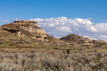 The Badlands of Albert in Canada