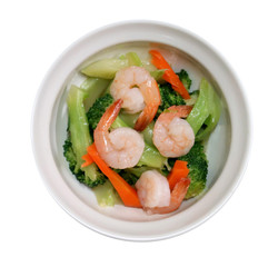 Shrimp fried vegetables
