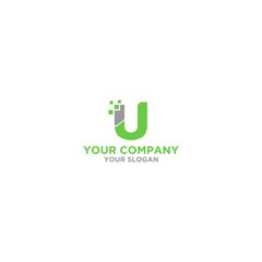 U Digital Logo Design Vector