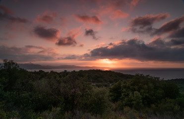 Sunset in the Gulf of Saint Florent, Corsica
