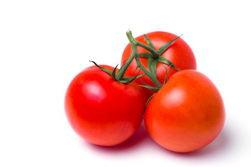 Tomato in isolated white background