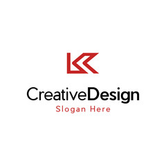 Capital letter KK. KK logo. Abstract letter KK logotype. Creative minimalism logotype. Universal modern geometric linear logo idea.