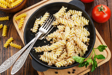 Pasta with minced meat