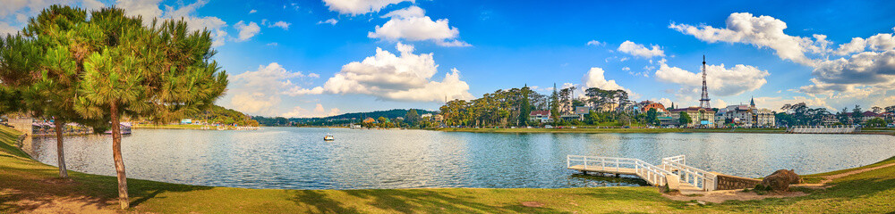  Xuan Huong Lake, Dalat, Vietnam. Panorama