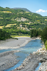 Trebbia river from the bridge of Bobbio