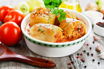 Stuffed paprika with meat
