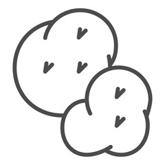 outline potatoes vector icon. isolated black simple line element illustration from fruits concept.