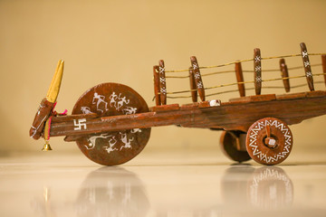 Indian festival Pola, Beautiful little  Bull cart like toy 