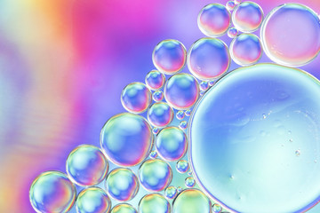 Rainbow big abstract bubbles texture