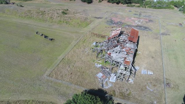 Derelict coal plant wonthaggi 4k drone footage