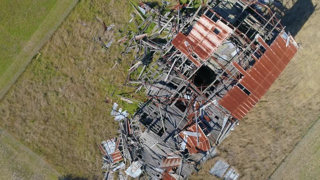 Derelict coal plant wonthaggi 4k drone footage