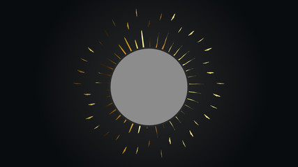 Abstract gold light effect on grey metallic overlap frame design modern luxury futuristic background vector illustration.