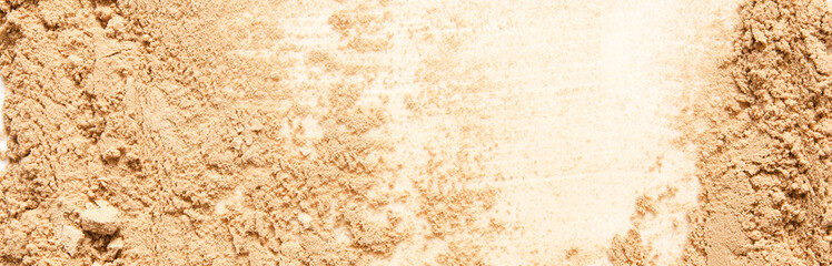 Beige face powder texture. Make-up concept. - Image - obrazy, fototapety, plakaty